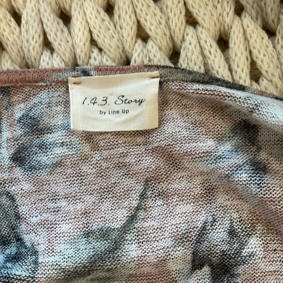 143 Story by Line‎ Up Floral Lightweight Open Cardigan Sweater S - Picture 9 of 9